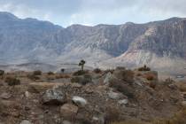 Blue Diamond Hill Gypsum Mine near Red Rock Canyon National Conservation Area west of Las Vegas ...