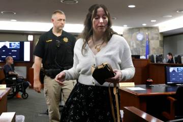 Brennah Montgomery, who pleaded guilty to bestiality, leaves a courtroom after a hearing at the ...
