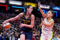 Indiana Fever guard Caitlin Clark. (AP Photo/Michael Conroy)