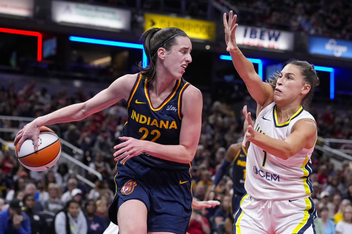 Indiana Fever guard Caitlin Clark. (AP Photo/Michael Conroy)