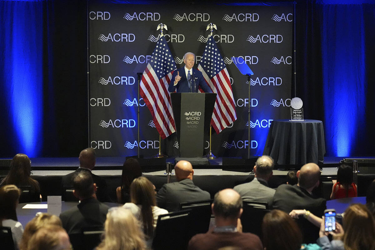 Former U.S. President Joe Biden speaks at the Advocates, Counselors, and Representatives for th ...