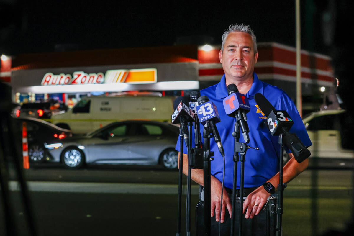 Metro Homicide Lieutenant Robert Price at a homicide briefing on Friday, May 23, 2025 along the ...