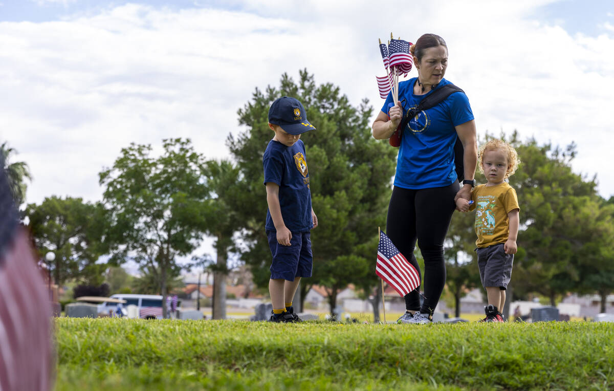 Yuramis Walbroehl with her lion scout son Knox, 6, and younger son Paxton, 3, joined Scouting A ...