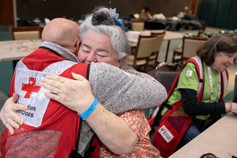 The American Red Cross provides aid to people impacted by the storms and tornadoes in Kentucky ...