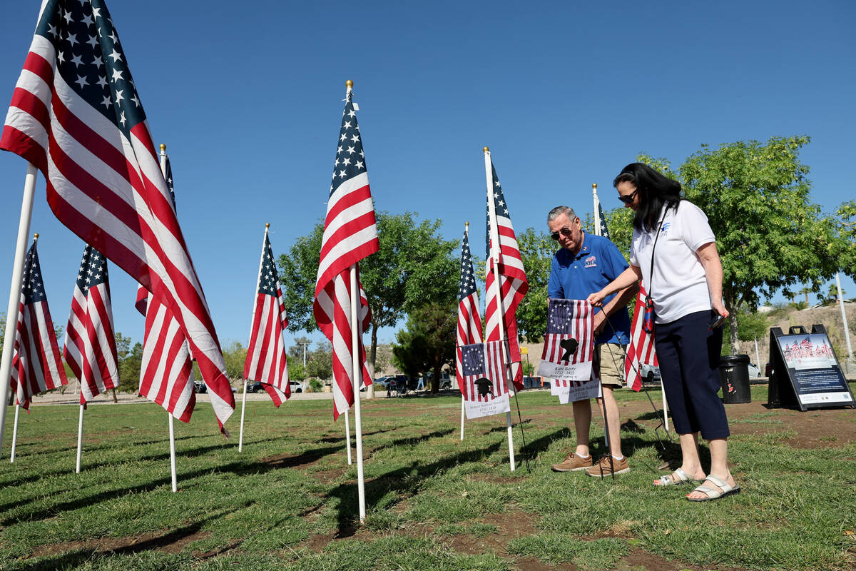 Bob and Kelli Reed of Las Vegas, who are members of Sons of the Revolution and Daughters of the ...