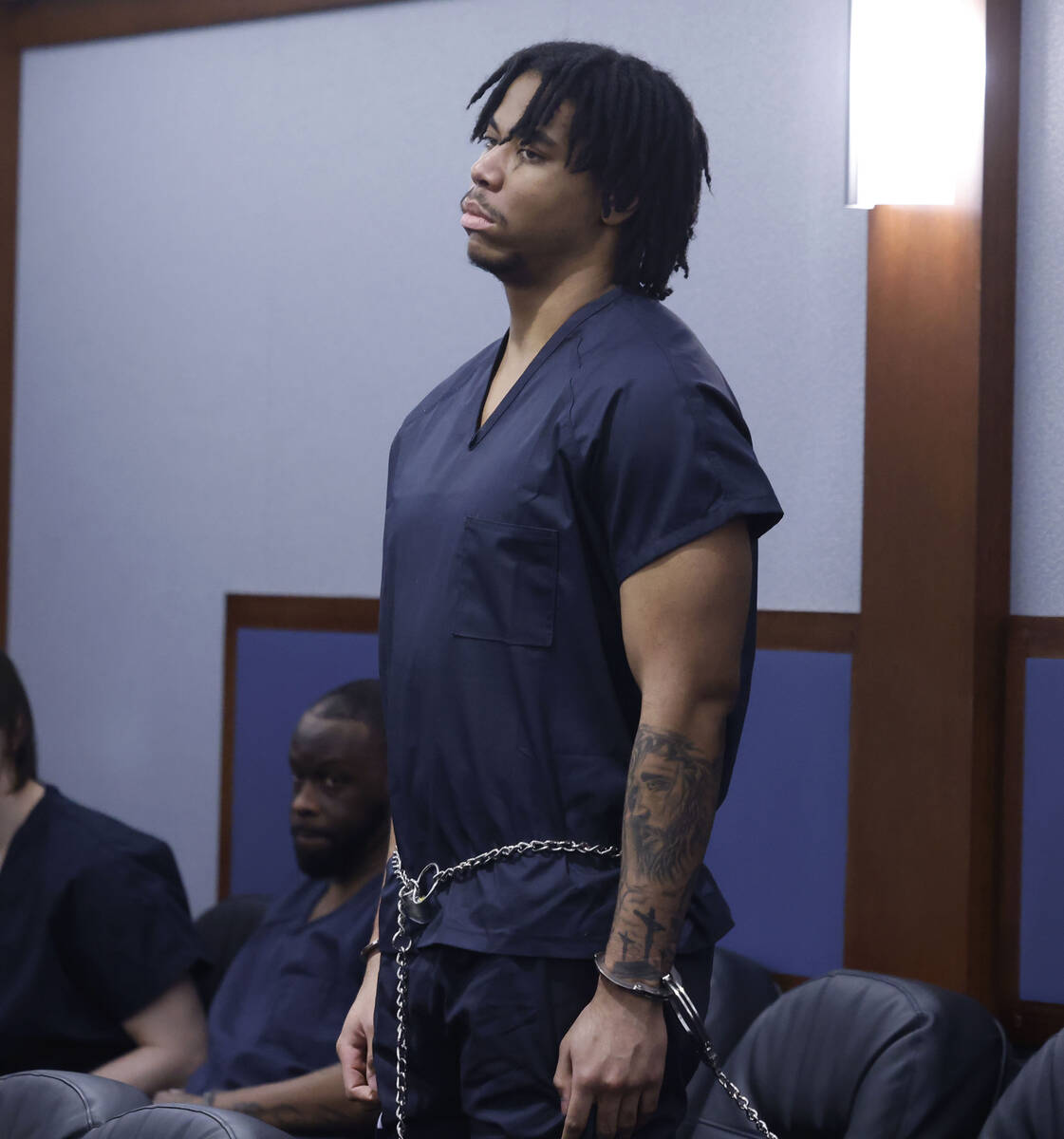 Keyun Watts, who pleaded guilty to a fatal road rage case, appears in court during his sentenci ...