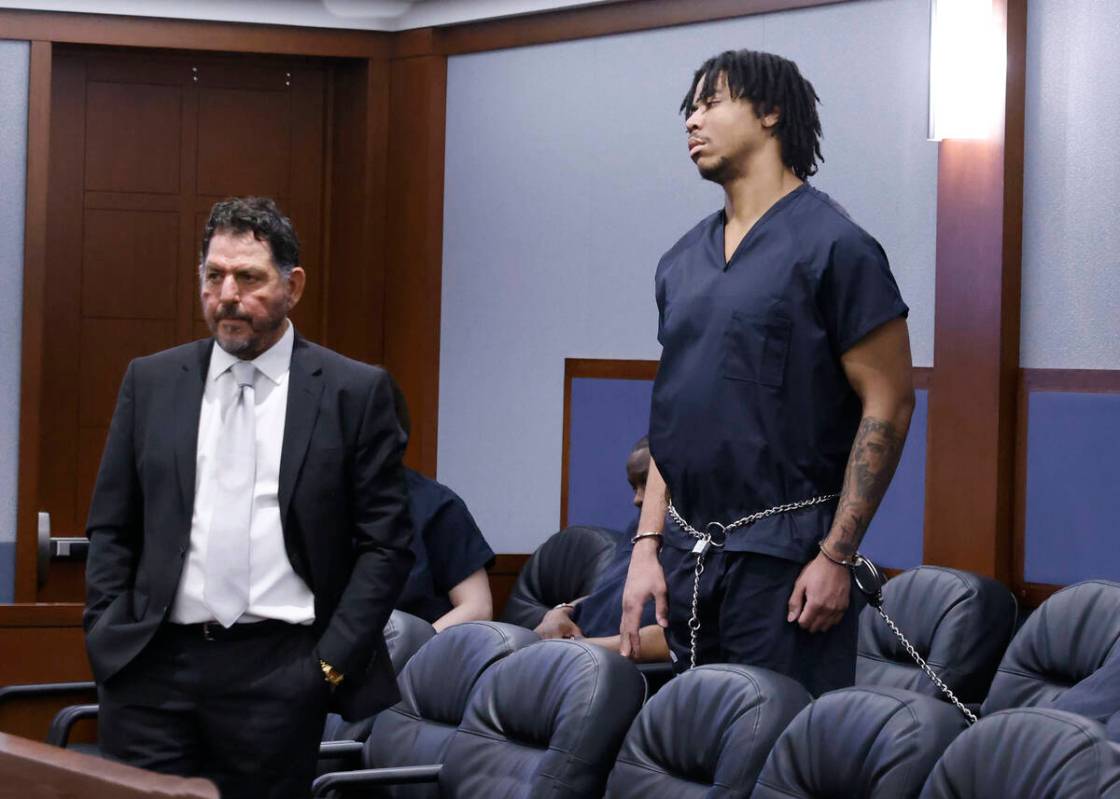 Keyun Watts, who pleaded guilty to a fatal road rage case, appears in court with his attorney T ...