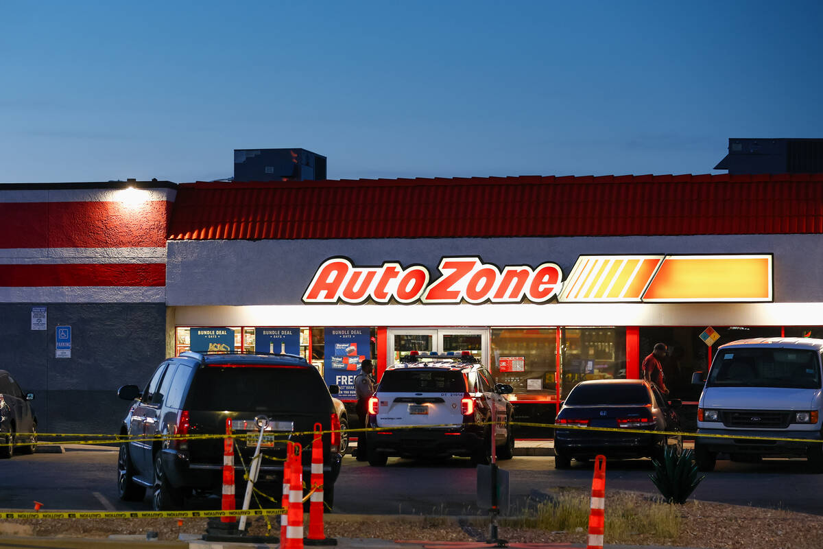 Metro police investigate a homicide on Friday, May 23, 2025 along the 1200 block of Charleston ...
