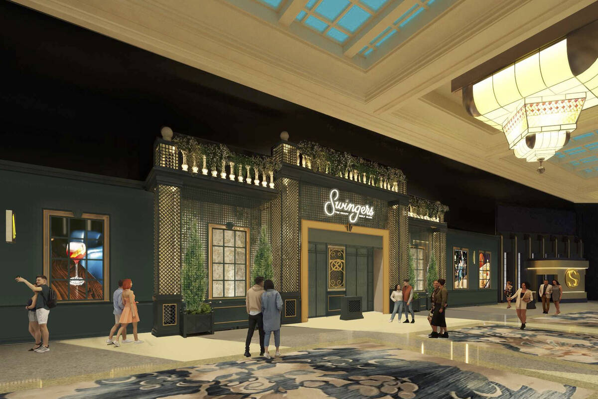 A rendering of the exterior of Swingers Las Vegas Crazy Golf Club at Mandalay Bay on the Las Ve ...