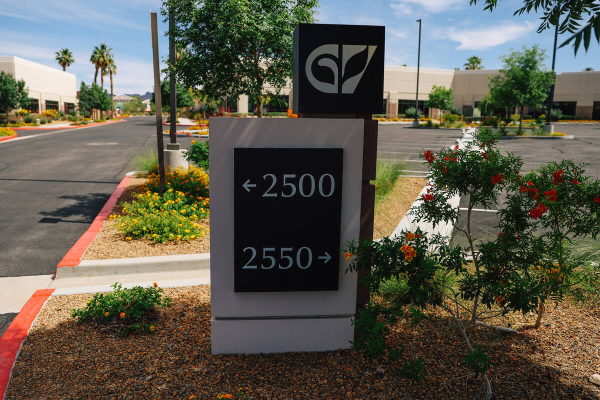 A two-building office complex at Paseo Verde Parkway Thursday, May 29, 2025, in Henderson. (Mad ...