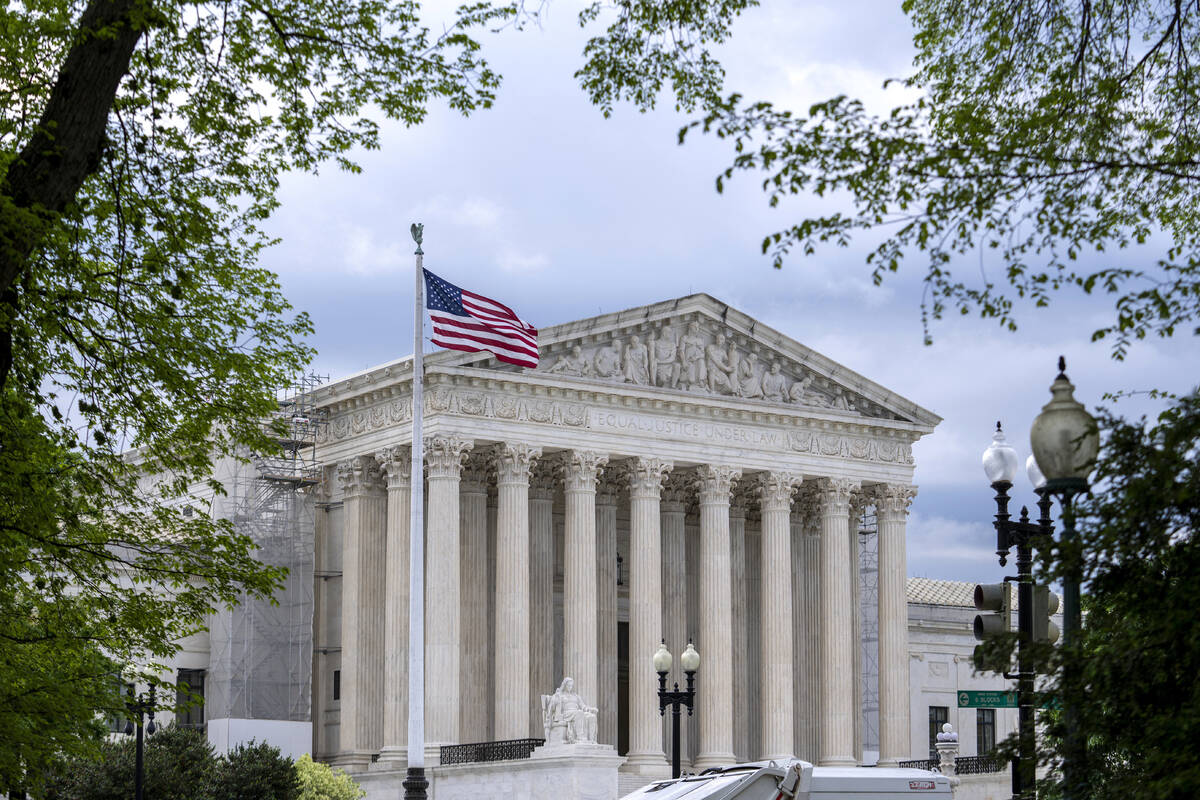 The Supreme Court is seen on Capitol Hill in Washington, April 25, 2024. (AP Photo/J. Scott App ...