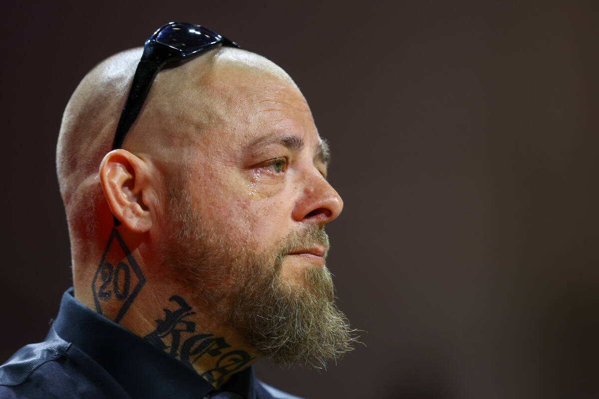 A tear streams down Thomas Enright’s face right before he walks across the stage to acce ...
