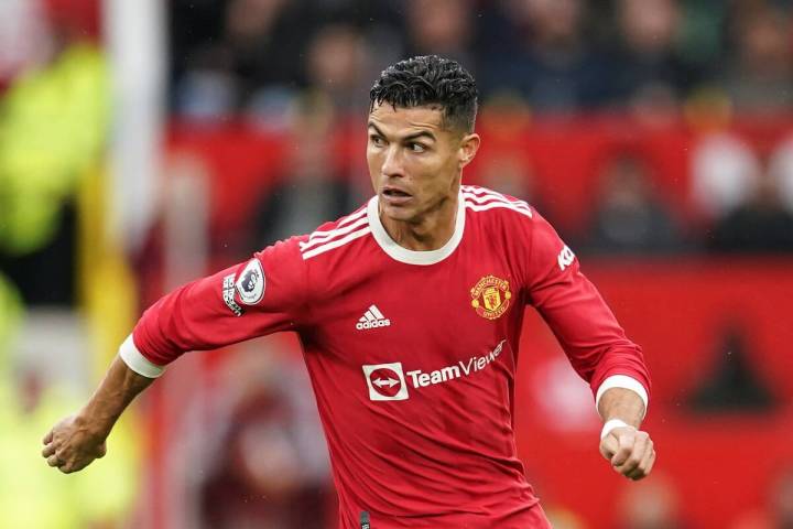 Cristiano Ronaldo, seen in 2021. (AP Photo/Dave Thompson)