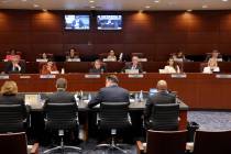 Members of the Assembly Commerce and Labor Committee discuss Senate Bill 317 in the Legislative ...