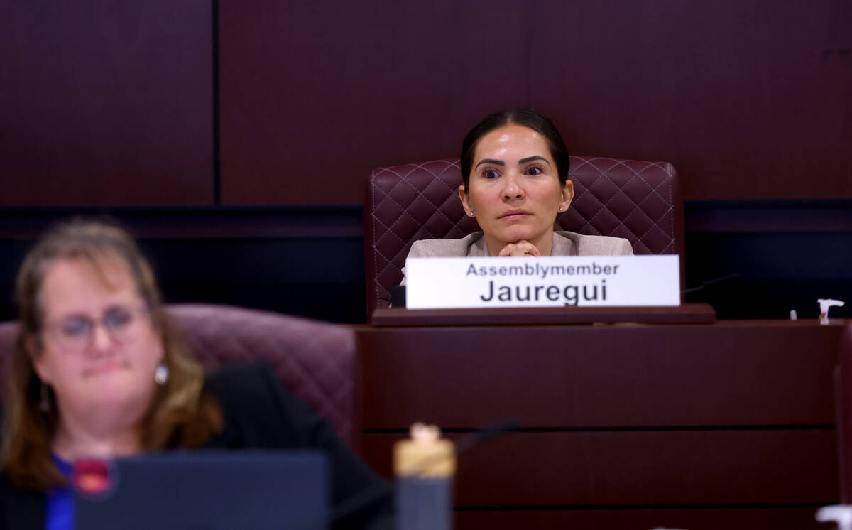 Members of the Assembly Commerce and Labor Committee, including Sandra Jauregui, D-Las Vegas, c ...