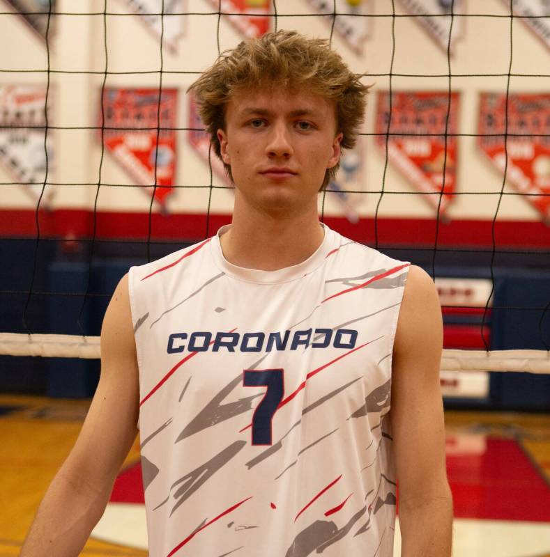Coronado's Dane Galvin is a member of the Nevada Preps All-Southern Nevada boys volleyball team.