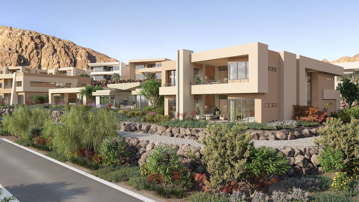An artist's rendering of The Canyon Residences, a new condominium project in Ascaya, a luxury h ...