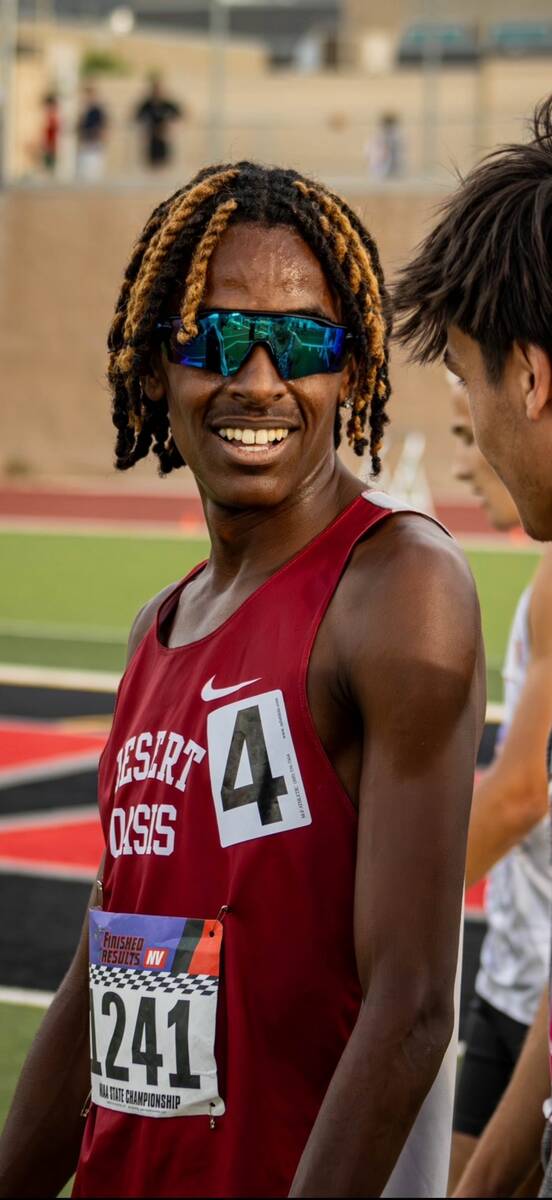 Desert Oasis' Kenan Dagge is a member of the Nevada Preps All-Southern Nevada boys track and fi ...