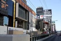 BLVD retail complex is seen on the Strip in Las Vegas Wednesday, May 21, 2025. (K.M. Cannon/Las ...