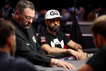 Daniel Negreanu fiddles with his chips during the World Series of Poker main event at Horseshoe ...