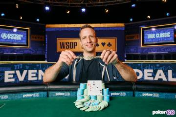 Benny Glaser won the $1,500 buy-in Dealers Choice tournament at the World Series of Poker on Mo ...