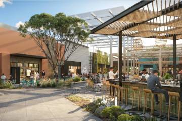 An artist's rendering of The Cliff, a proposed redevelopment of an existing two-building office ...