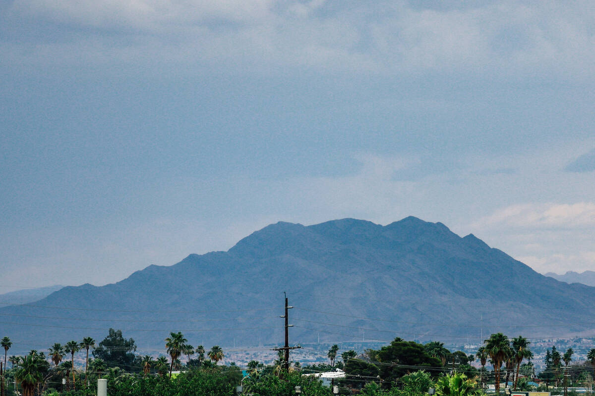 Rain clouds form over Las Vegas Thursday, June 5, 2025. (Madeline Carter/Las Vegas Review-Journal)