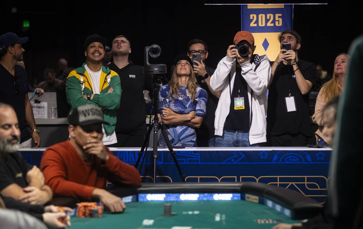 Supporters of UFC fighter and poker player Antonio “Malvado” Trocoli, out of fram ...