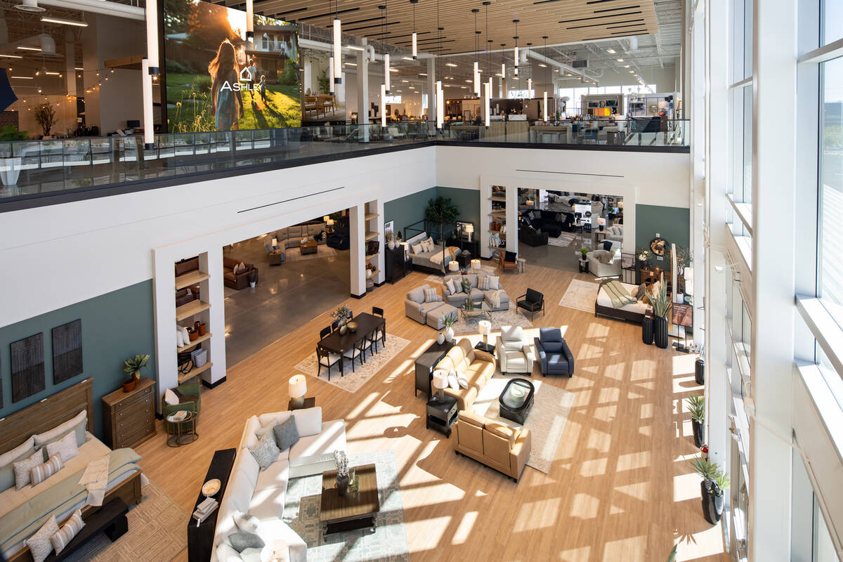 This undated photo shows the interior of the new Ashley furniture store on Riley Street in the ...