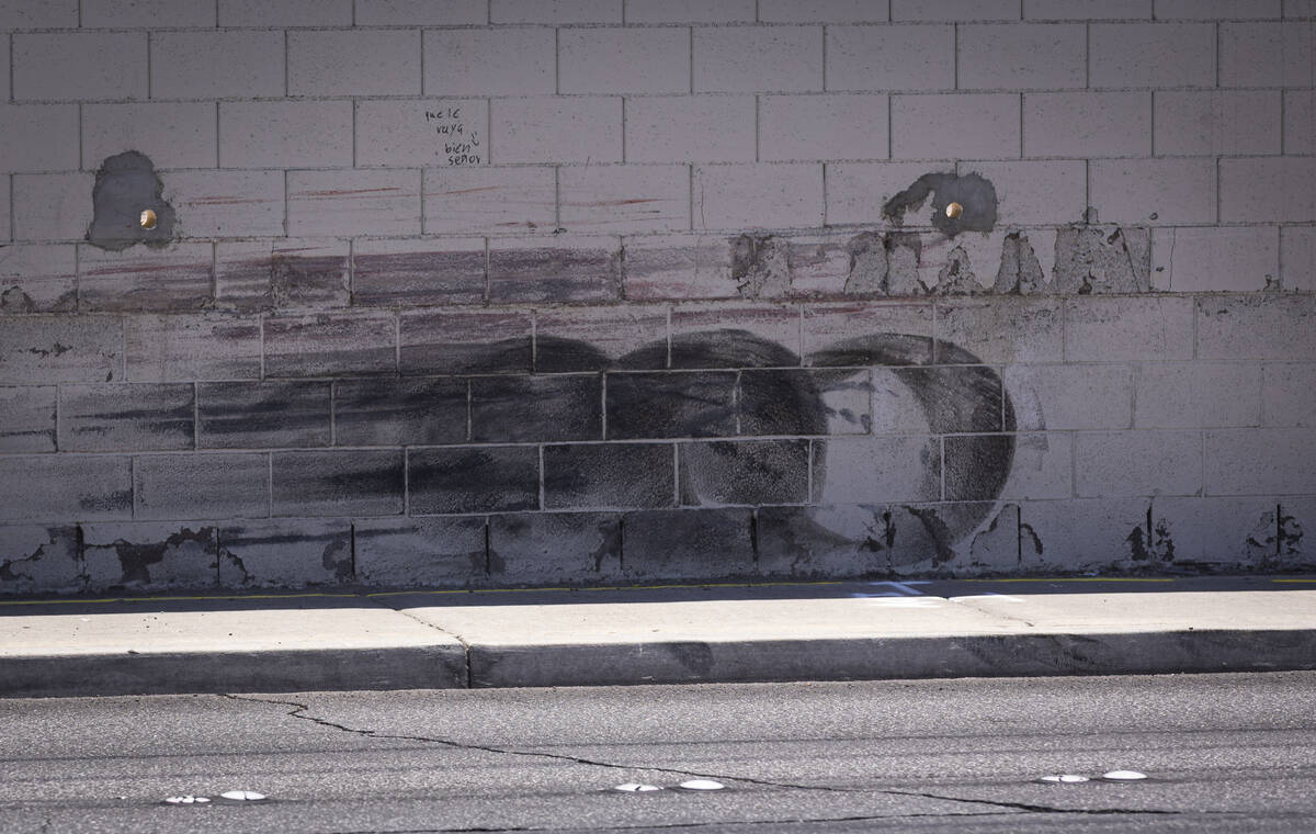 The scene of a double fatal accident, which occurred the night before, on Carey Avenue outside ...