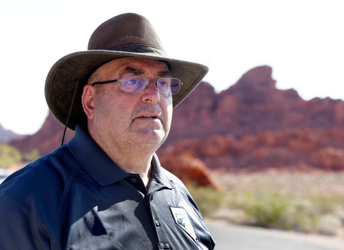 Doug Nielsen, a Nevada Department of Wildlife spokesman, talks about the removal of bighorn she ...