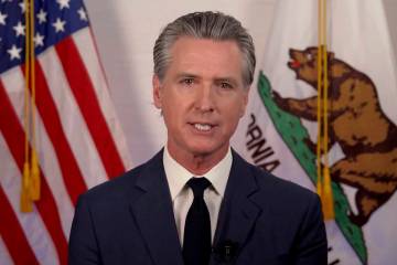 Gov. Gavin Newsom speaks during an address on Tuesday, June 10, 2025. (Office of California Gov ...
