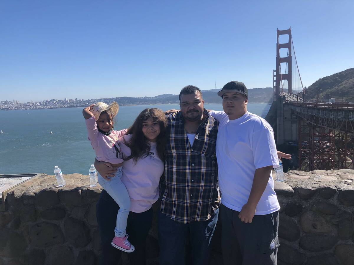 Frank Gonzales pictured with his three youngest children. (Courtesy Frank Gonzales)