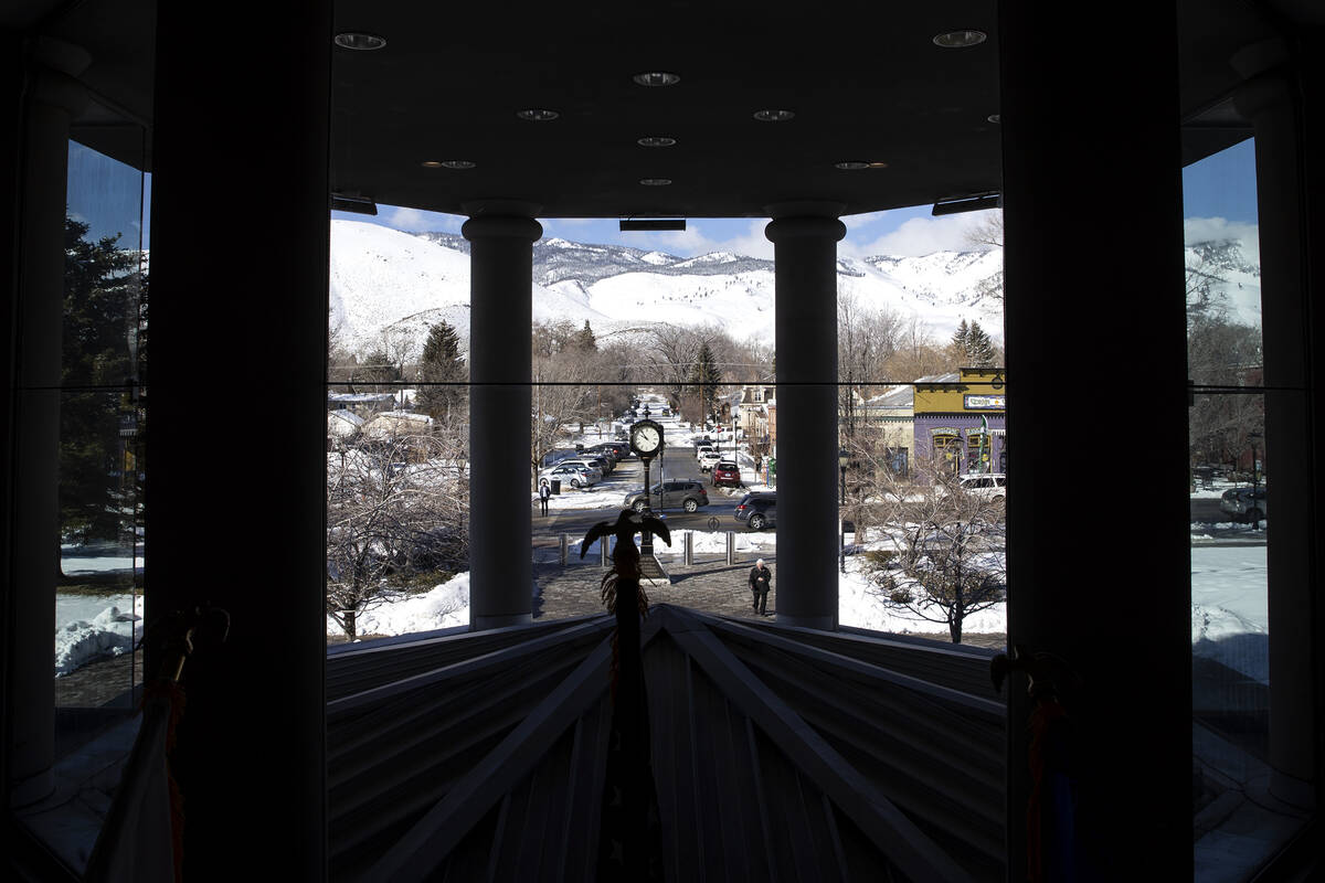 Downtown Carson City is seen from the Nevada Legislature. (Las Vegas Review-Journal)