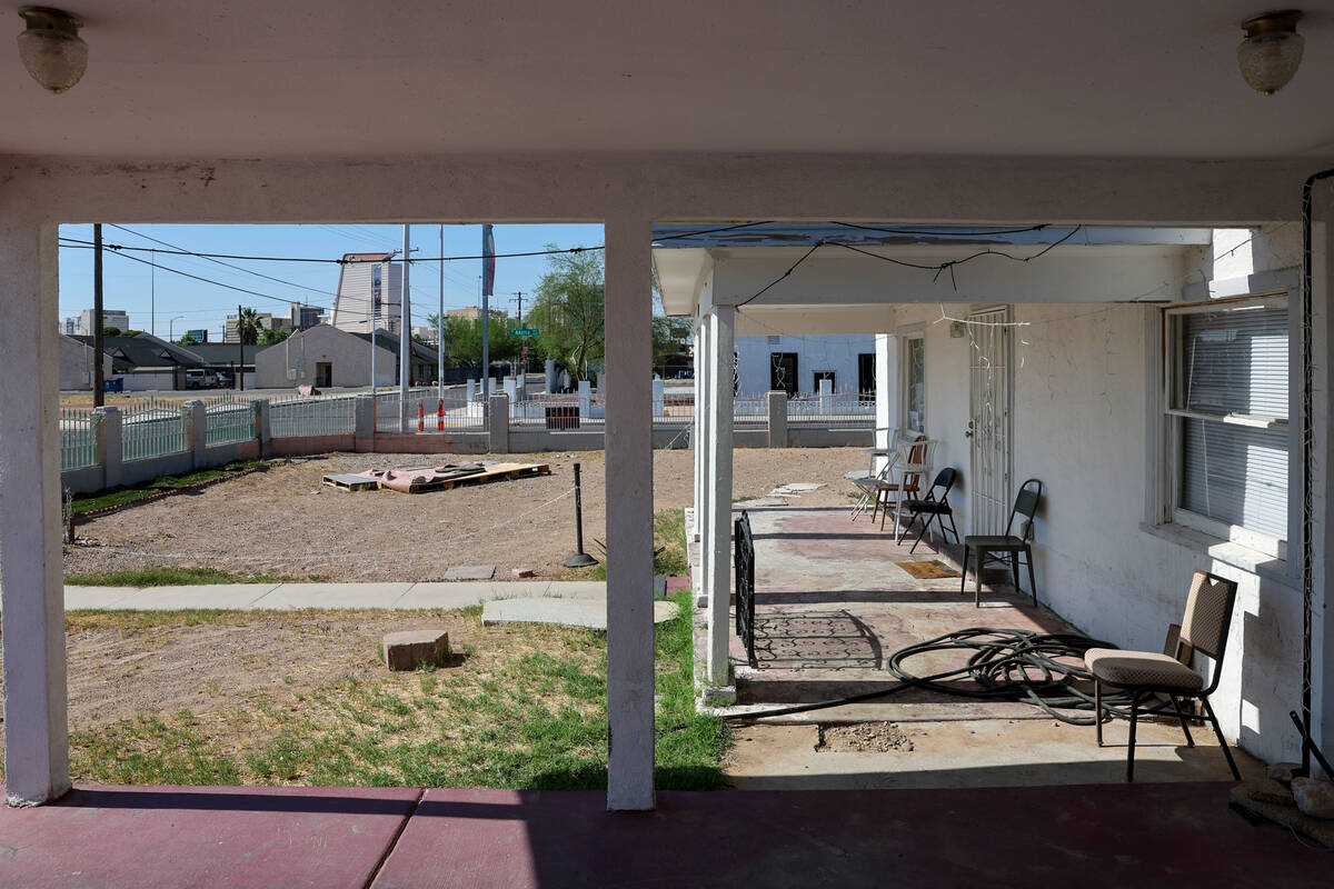 The Harrison Guest House is shown on F Street in the Historic Westside in Las Vegas Wednesday, ...