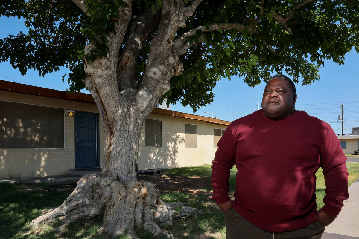 Timothy Hicks, 57, who lived his whole life in the Historic Westside, talks to a reporter on No ...