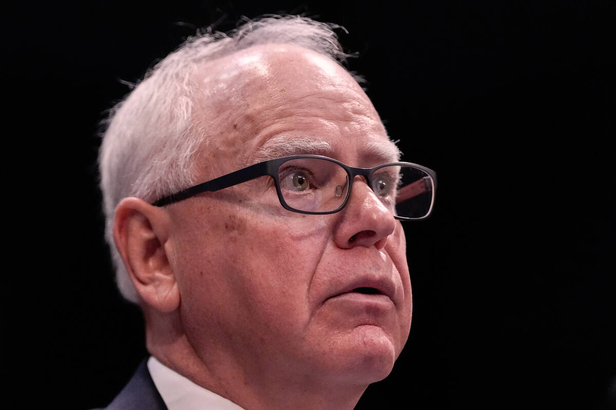 FILE - Minnesota Gov. Tim Walz speaks during a House Committee on Oversight and Government Refo ...