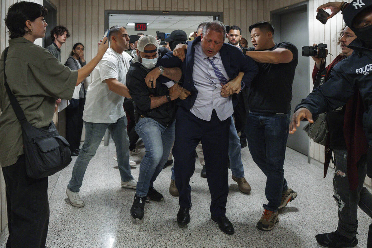 New York City Comptroller Brad Lander is placed under arrest by Immigration and Customs Enforce ...
