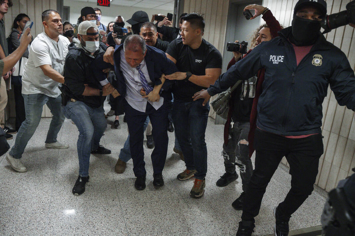 New York City Comptroller Brad Lander is placed under arrest by Immigration and Customs Enforce ...