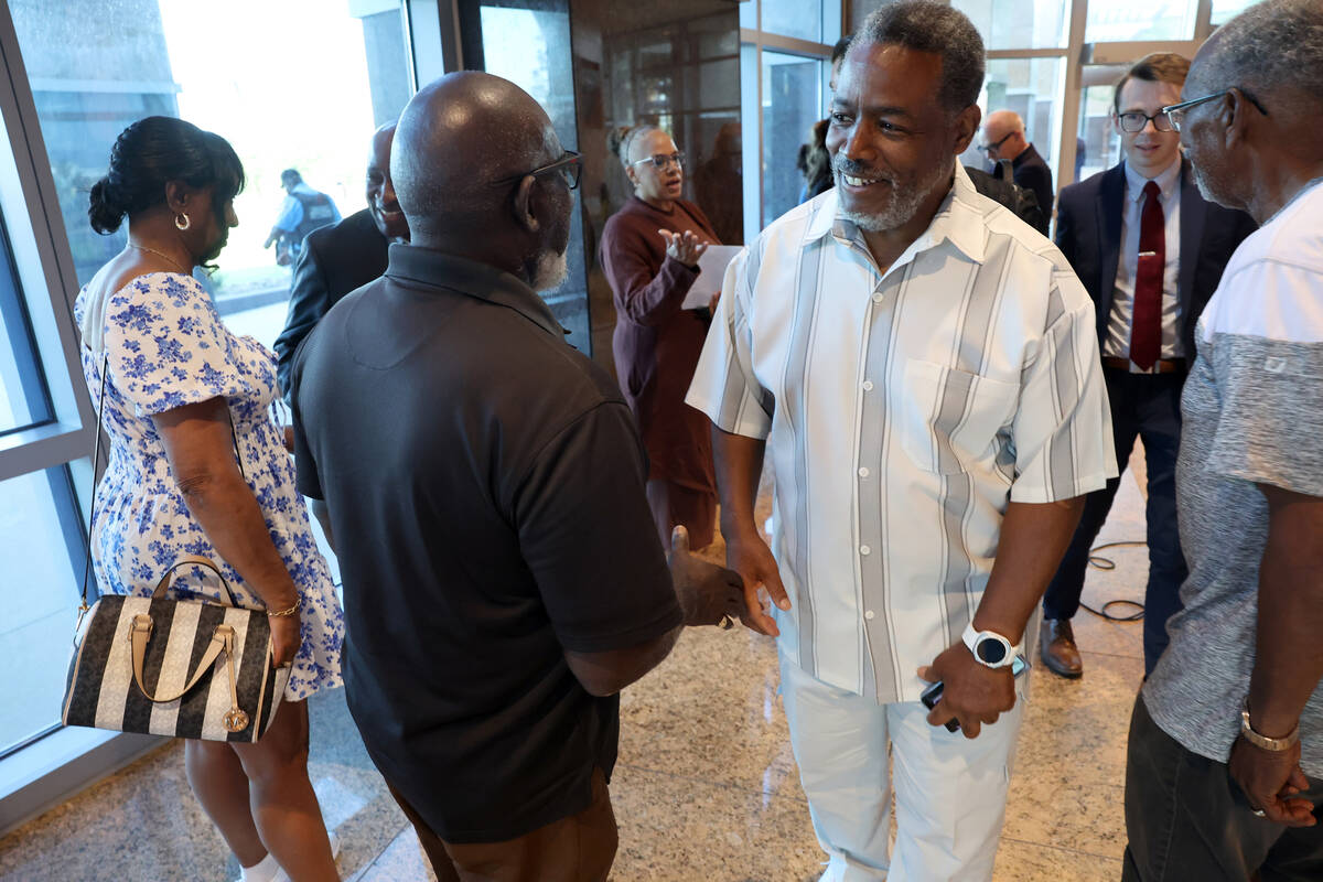 Community Development Programs Center of Nevada founder and Executive Director Frank Hawkins gr ...