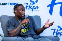 Former Raiders wide receiver Henry Ruggs speaks with HOPE for Prisoners CEO Hope Jon Ponder abo ...
