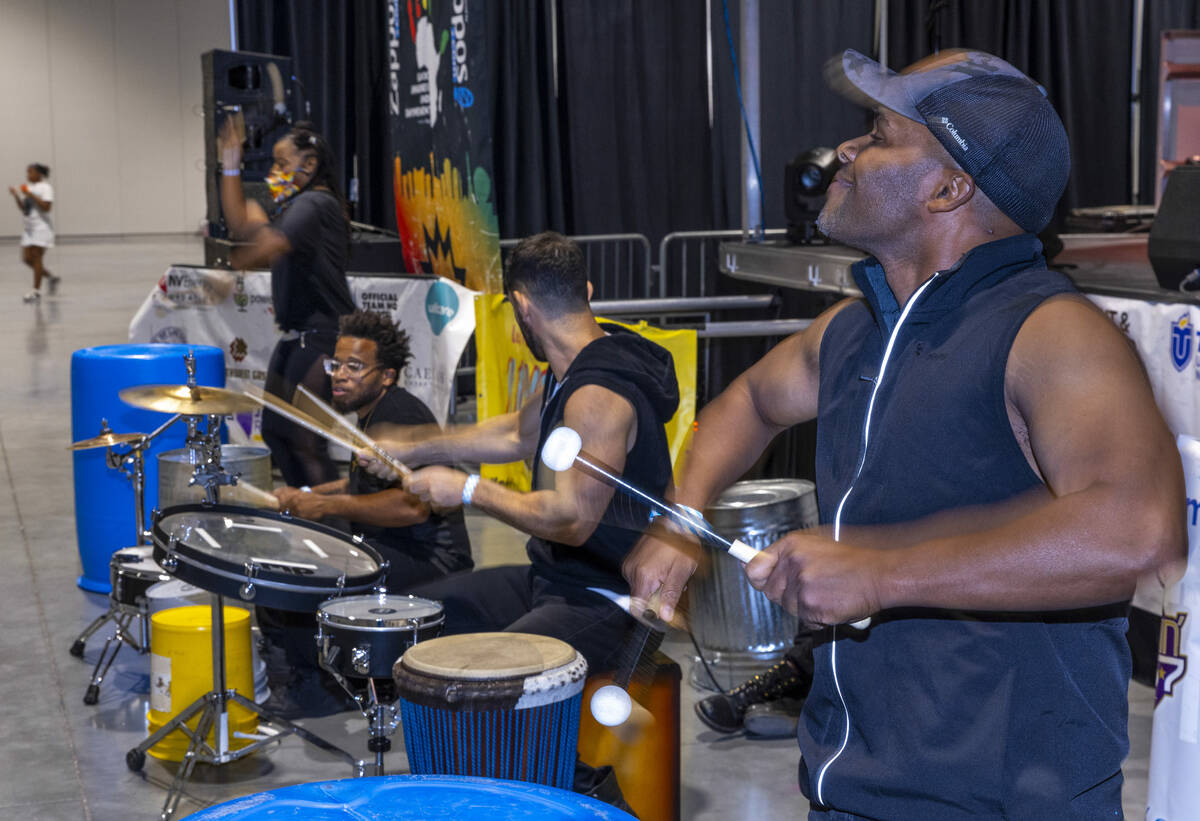 Molodi, a performance ensemble that takes body percussion to the extreme, perform during the 23 ...