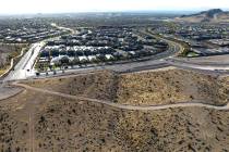 Houses and vacant land in Las Vegas' Summerlin community are seen on Wednesday, April 9, 2025. ...