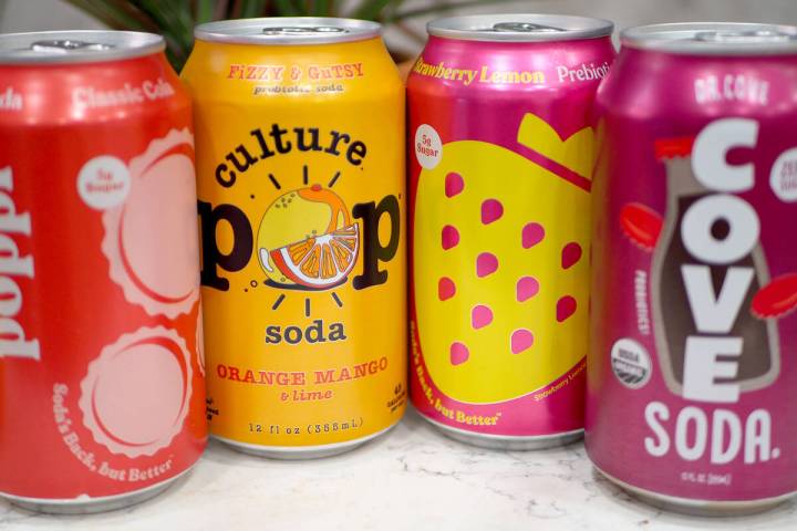 Some samples of prebiotic and probiotic sodas. (Sono Motoyama/Pittsburgh Post-Gazette/TNS)