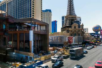 Construction of new restaurant and nightlife venue Bottled Blonde Las Vegas continues adjacent ...