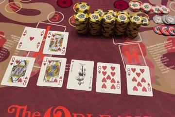 A pai gow player hit a progressive jackpot with a seven-card straight flush for $137,023 and sc ...