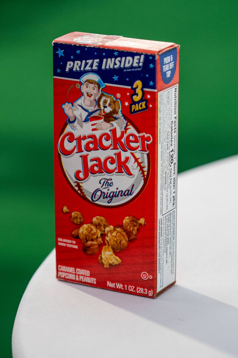 Cracker Jacks are handed out among popcorn and donuts during the groundbreaking ceremony for th ...