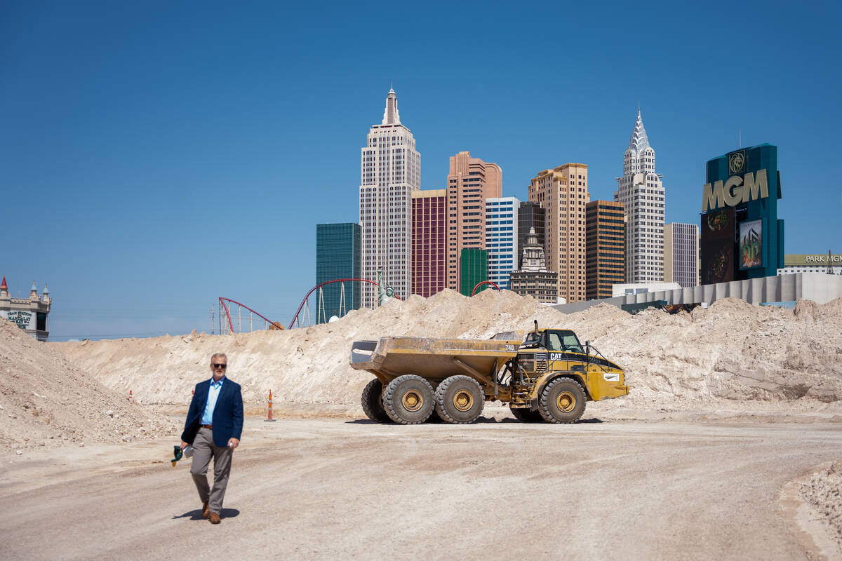 The site of the Athletics’ new ballpark in Las Vegas June 23, 2025. The stadium is set t ...