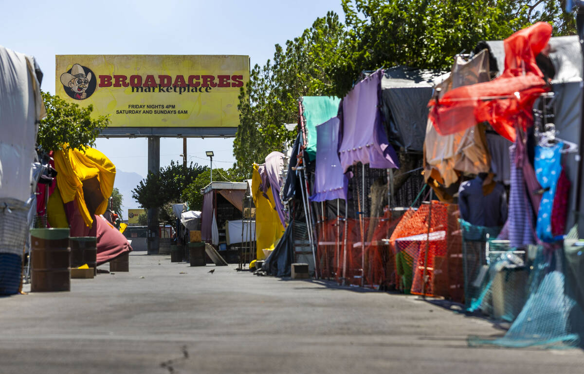 Merchandise was unattended and there were no customers at the Broadacres Marketplace, which was ...