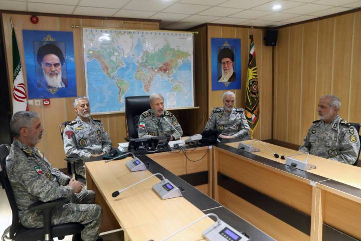 In this photo released on Monday, June 23, 2025, by Iranian army press service, Iran's army com ...